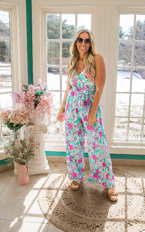 Sweet & Sassy Sleeveless Print Jumpsuit - Final Sale