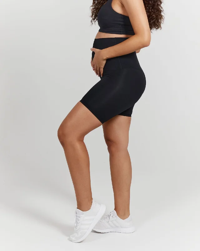 LUXE MATERNITY SHORTS - BLACK