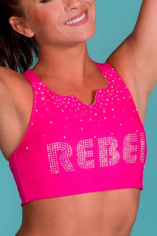 Elenor Sports Bra in Hyper Pink - FINAL SALE