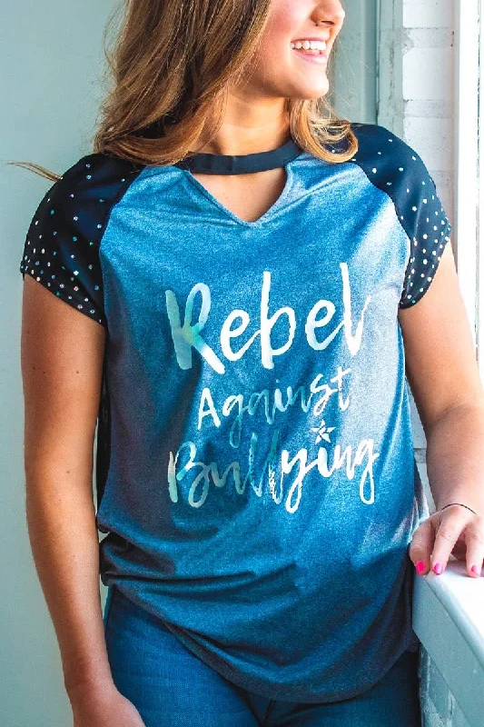 Rebel Against Bullying Spangle Sleeve Tee