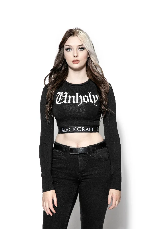 Unholy - Women's Long Sleeve Crop